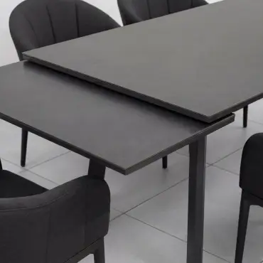 Duke 10-12 Seat Fabric Aluminium Dining Set - Extending Table with 10 Chairs