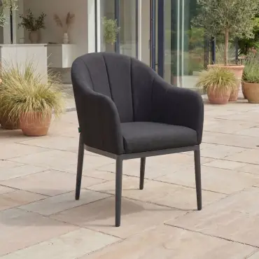 Duke 12 Seat Fabric Aluminium Dining Set - Extending Table with 12