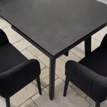 Duke 12 Seat Fabric Aluminium Dining Set - Extending Table with 12
