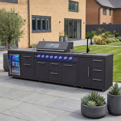 Riley Straight Outdoor Kitchen 6 Burner Gas BBQ Riley Straight Outdoor Kitchen 6 Burner Gas BBQ