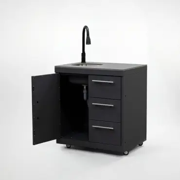 Riley Outdoor Kitchen Cupboard & Drawer - Sink & Tap Modular Unit