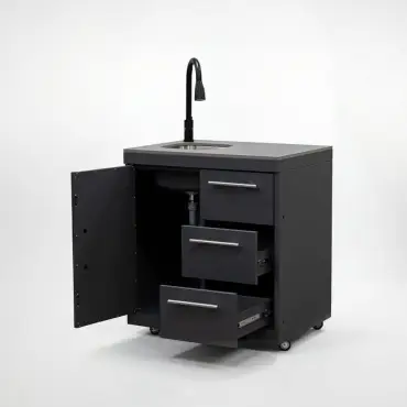 Riley Outdoor Kitchen Cupboard & Drawer - Sink & Tap Modular Unit