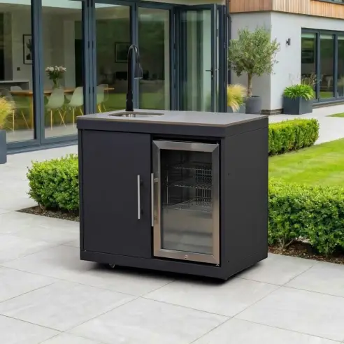 Riley Outdoor Kitchen Fridge & Cupboard - Sink & Tap Modular Unit