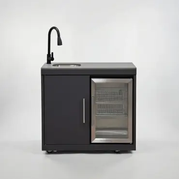 Riley Outdoor Kitchen Fridge & Cupboard - Sink & Tap Modular Unit