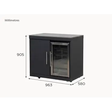 Riley Outdoor Kitchen Fridge & Cupboard Modular Unit