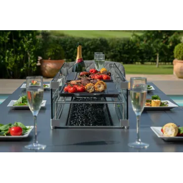 Ambition 8 seat rectangular dining firepit