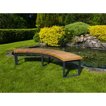 Mandalay Curved 4 Bench Set | Certified Teak