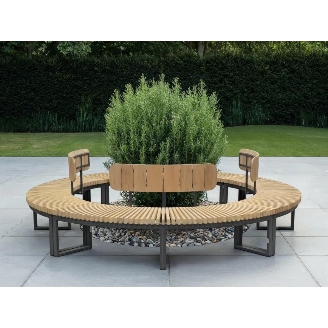 Mandalay Curved 4 Bench Set | Certified Teak