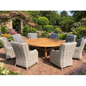 Fiji 8 Chair Dining Set - With Malvern 2.1M