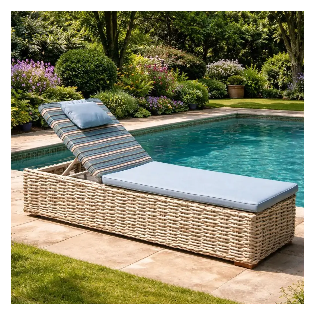 Fiji Sun Lounger garden furniture outdoor rattan weave
