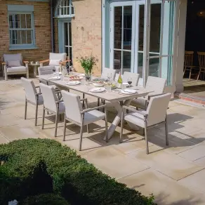 Fabric Ibiza 8-12 Seat Extending Dining Set