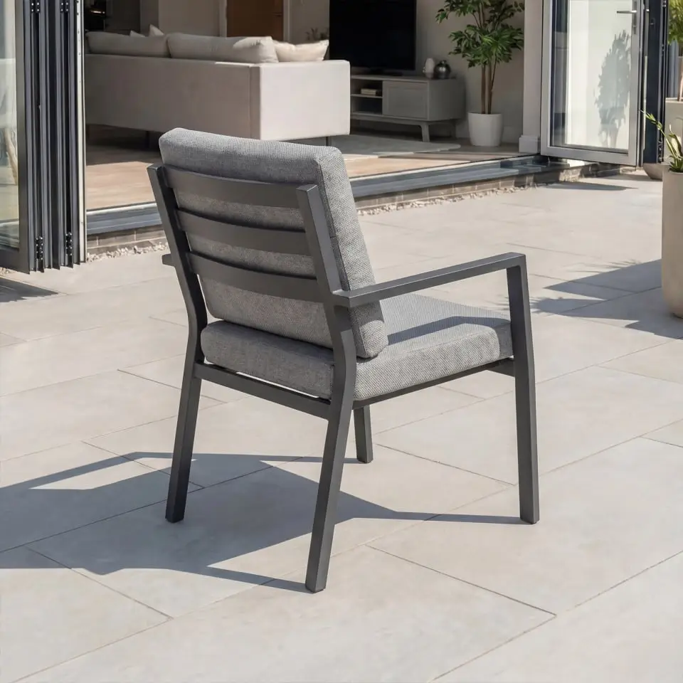 Vogue 6 Seat Aluminium Dining Set - Rectangular Extending Table with 6 Chairs