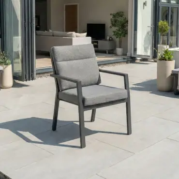 Vogue 4 Seat Aluminium Dining Set - Square Table