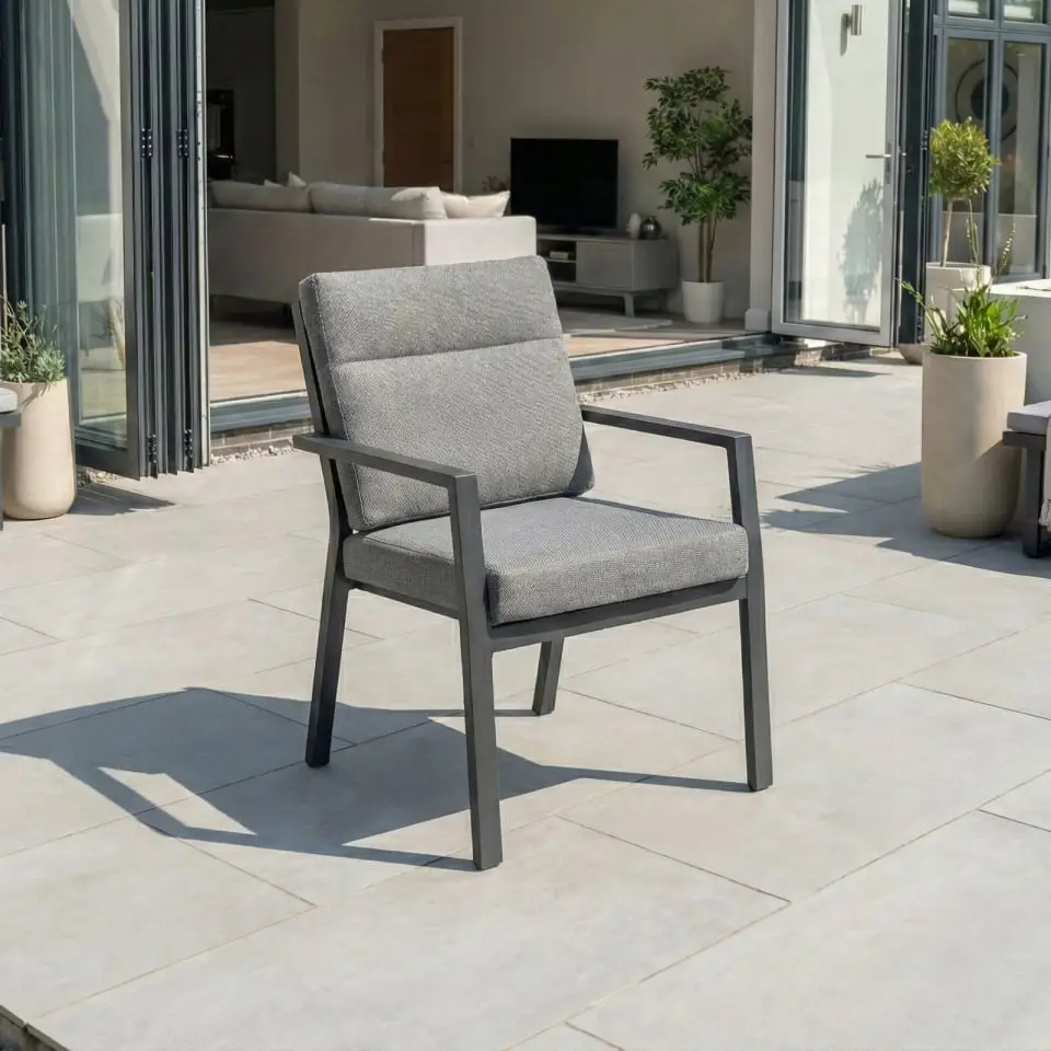 Vogue 4 Seat Aluminium Dining Set - Square Table