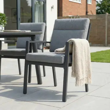 Vogue 6 Seat Aluminium Dining Set - Rectangular Table