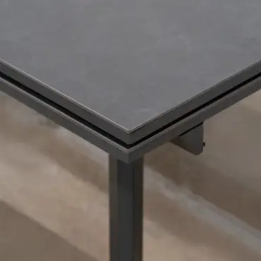 Leah 4-10 Seat Aluminium Dining Set - Rectangular Extending Table with 8 Chairs