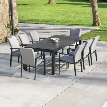 Ralph 8 Seat Fabric Aluminium Dining