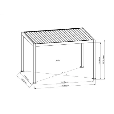 Neptune 3×4 m LED Retractable Roof Gazebo – Weatherproof Luxury