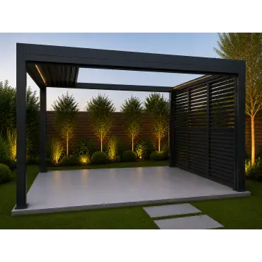 Neptune 4 x 3m LED Retractable Roof Gazebo