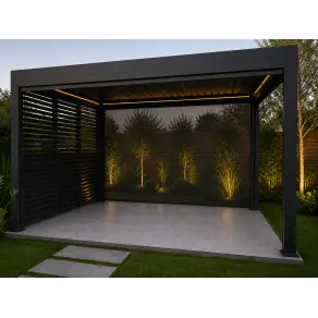 Neptune 3×4 m LED Retractable Roof Gazebo – Weatherproof Luxury