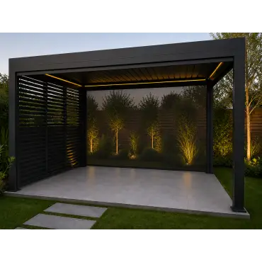 Neptune 4 x 3m LED Retractable Roof Gazebo