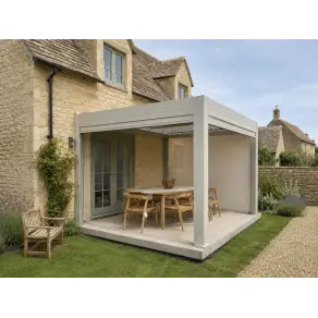 Eclipse 3 X 4m Cotswold Stone LED Motorised Pergola | Free Standing