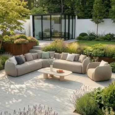 Fabric Monte Carlo Large Corner Sofa Set with Armchair
