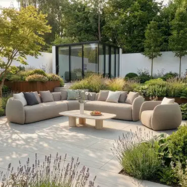 Fabric Monte Carlo Large Corner Sofa Set with Armchair