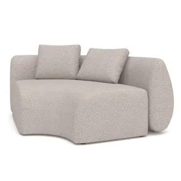 Fabric Monte Carlo Small Corner Sofa Set with Armchair