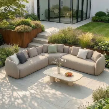 Fabric Monte Carlo Large Corner Sofa Set