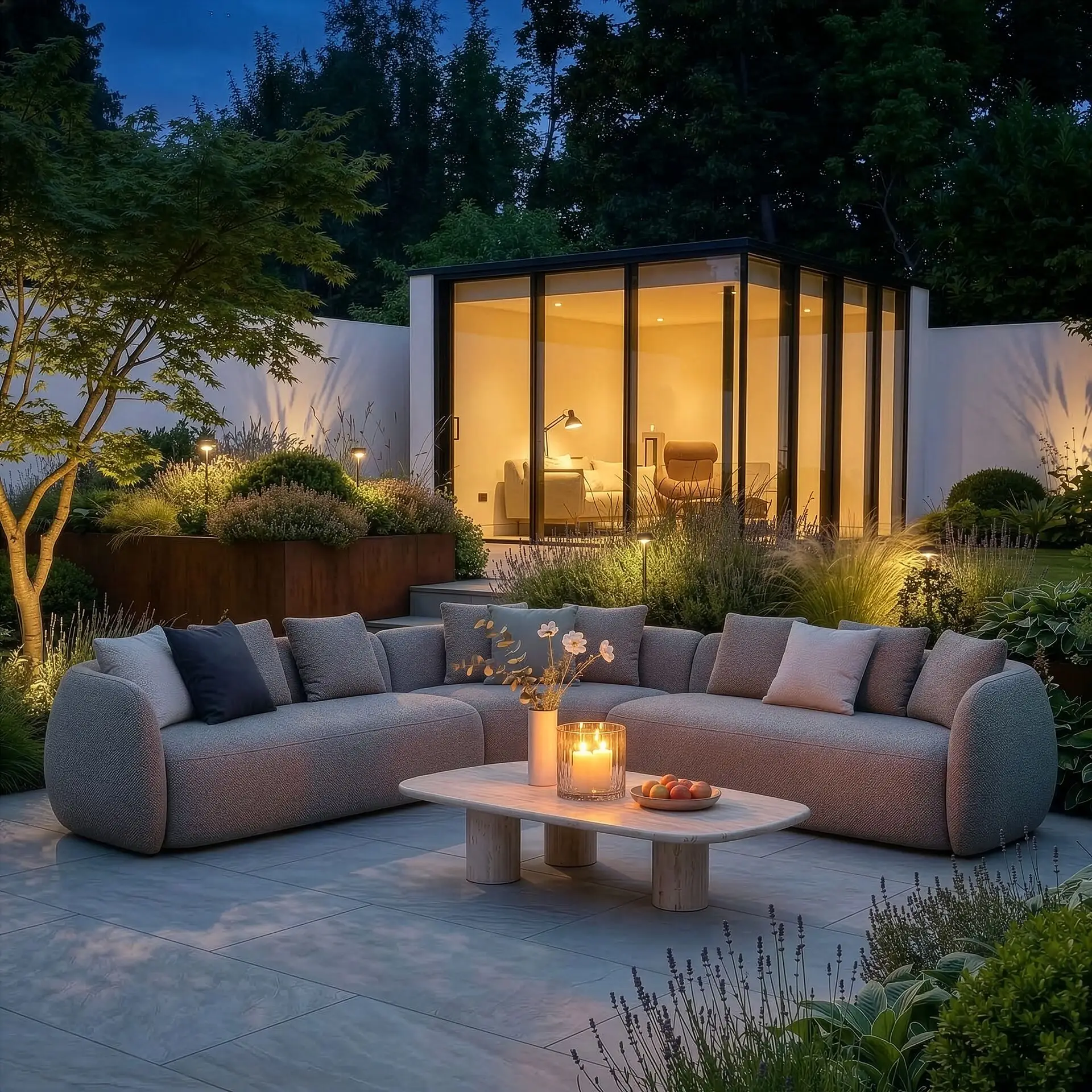 Fabric Monte Carlo Large Corner Sofa Set