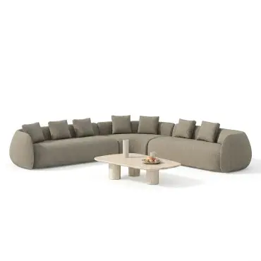 Fabric Monte Carlo Large Corner Sofa Set