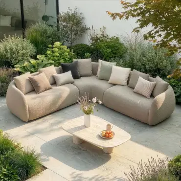 Fabric Monte Carlo Small Corner Sofa Set