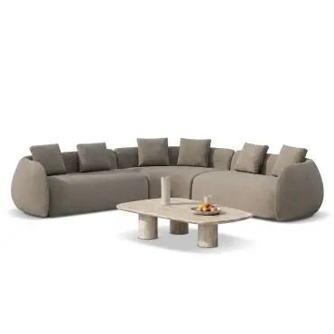 Fabric Monte Carlo Small Corner Sofa Set