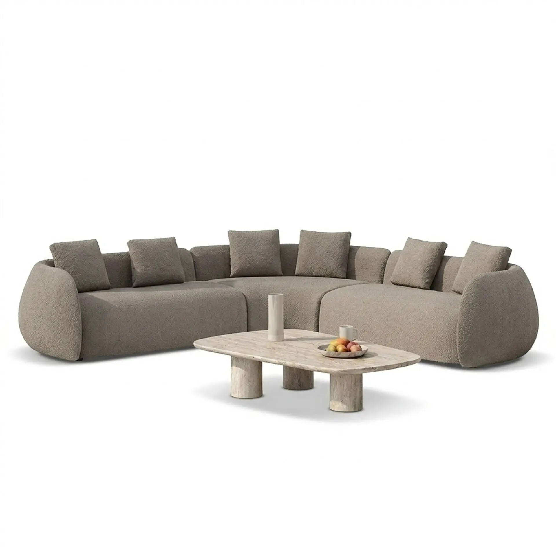 Fabric Monte Carlo Small Corner Sofa Set