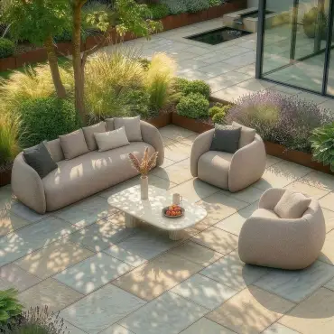 Fabric Monte Carlo 4 Seat Sofa Set