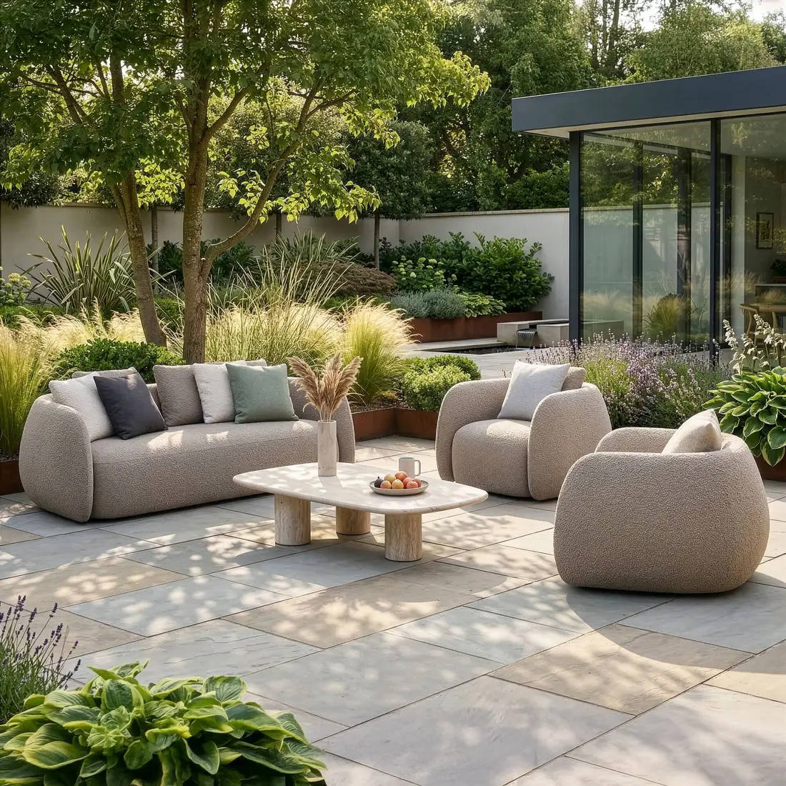 Fabric Monte Carlo 3 Seat Sofa Set