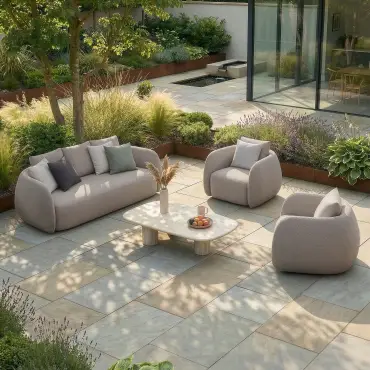 Fabric Monte Carlo 3 Seat Sofa Set