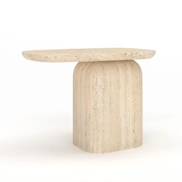 Monte Carlo Small Side Table in Travertine