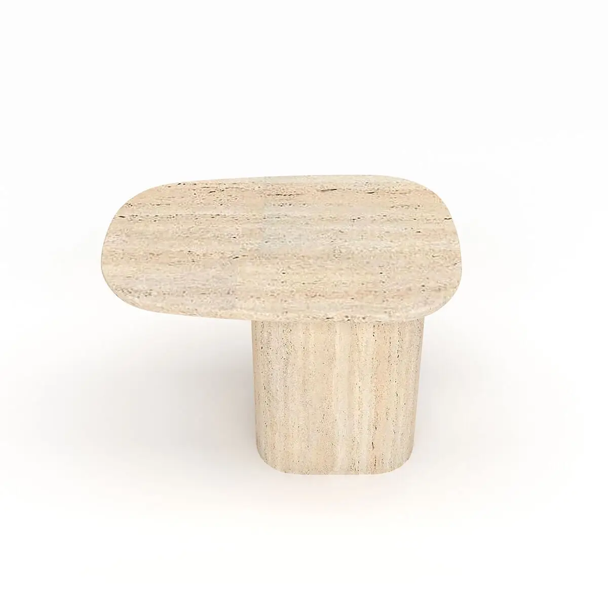 Monte Carlo Small Side Table in Travertine