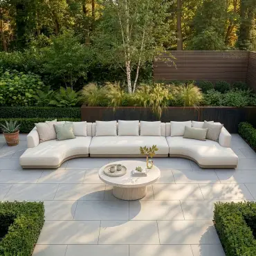 Fabric Lyon Large U Shape Sofa Set with Round Table