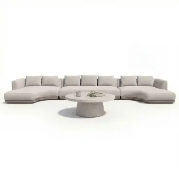 Fabric Lyon Large U Shape Sofa Set with Round Table