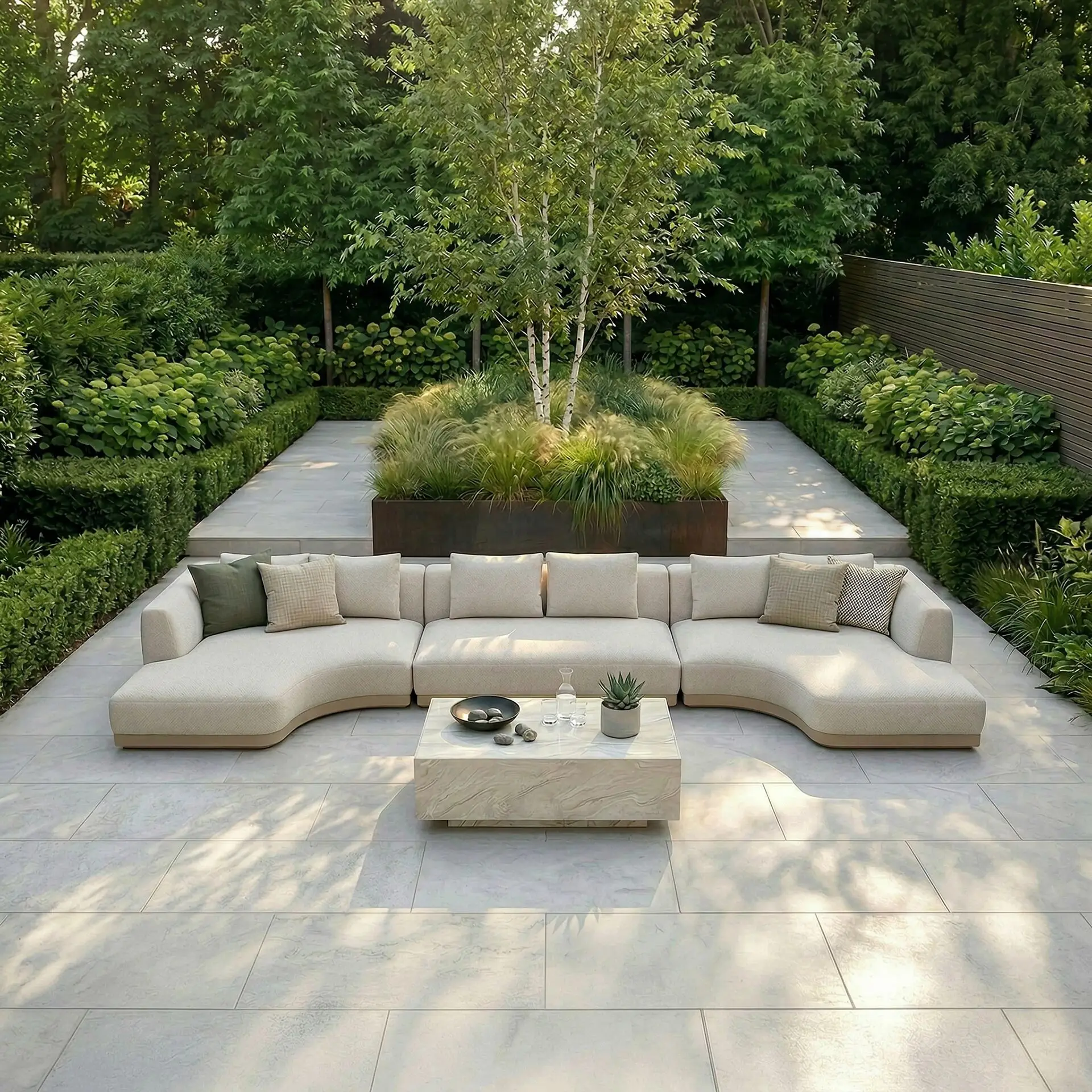 Fabric Lyon Small U Shape Sofa Set