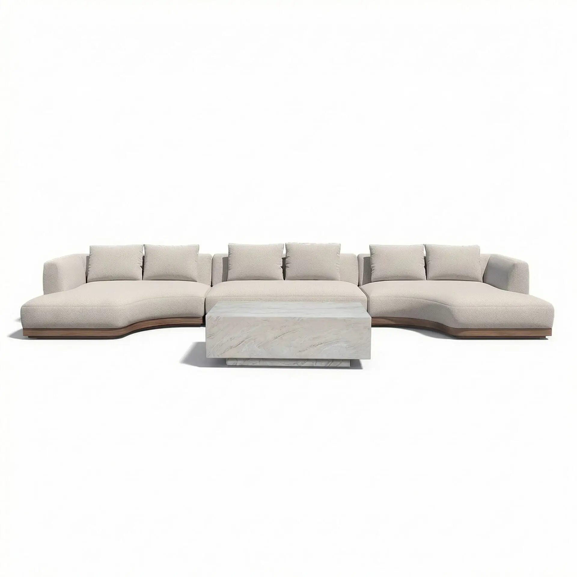 Fabric Lyon Small U Shape Sofa Set