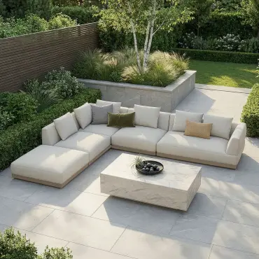 Fabric Lyon Left-Handed Large Corner Sofa Set