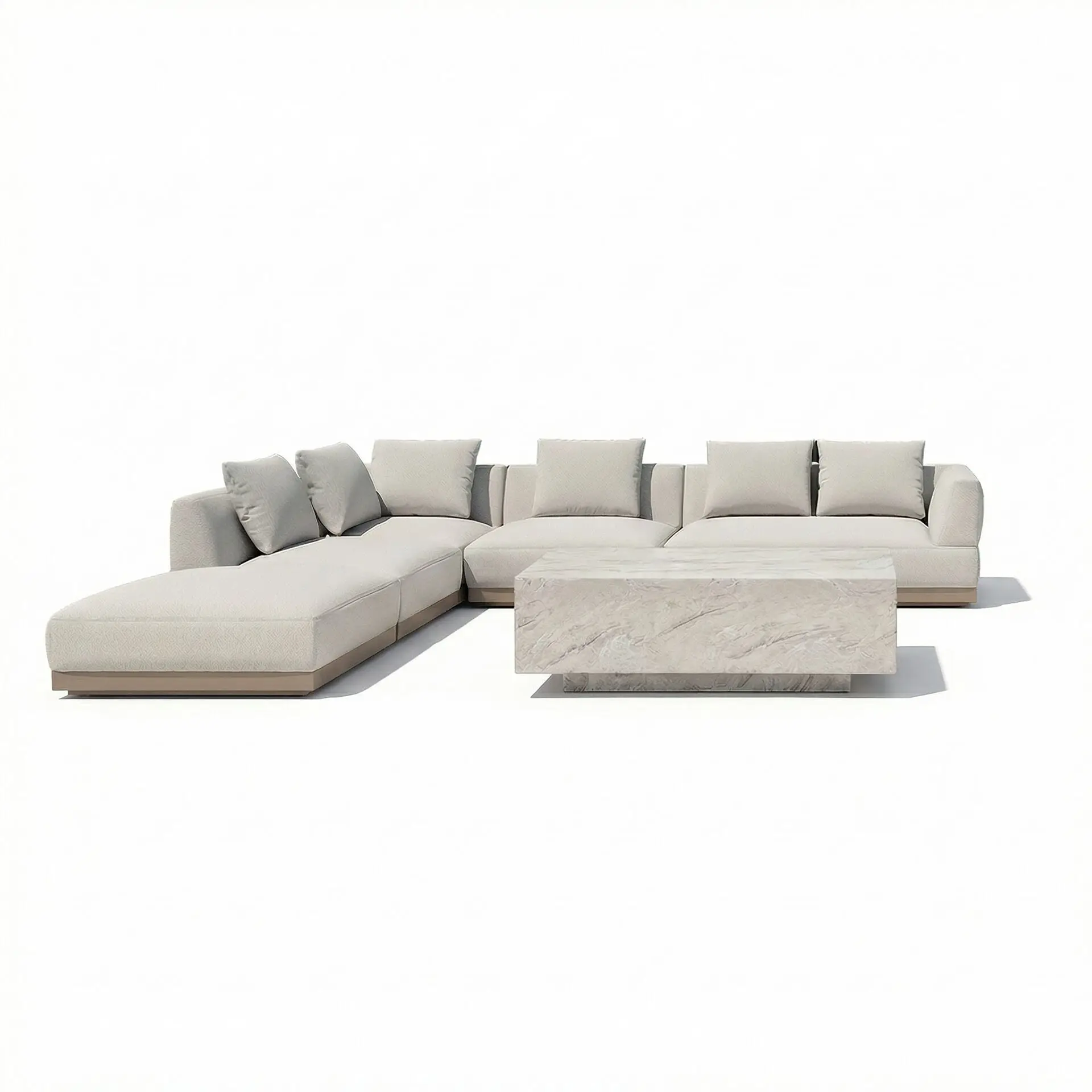 Fabric Lyon Left-Handed Large Corner Sofa Set