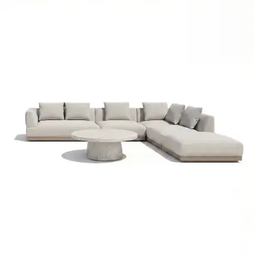 Fabric Lyon Large Corner Sofa Set with Round Table