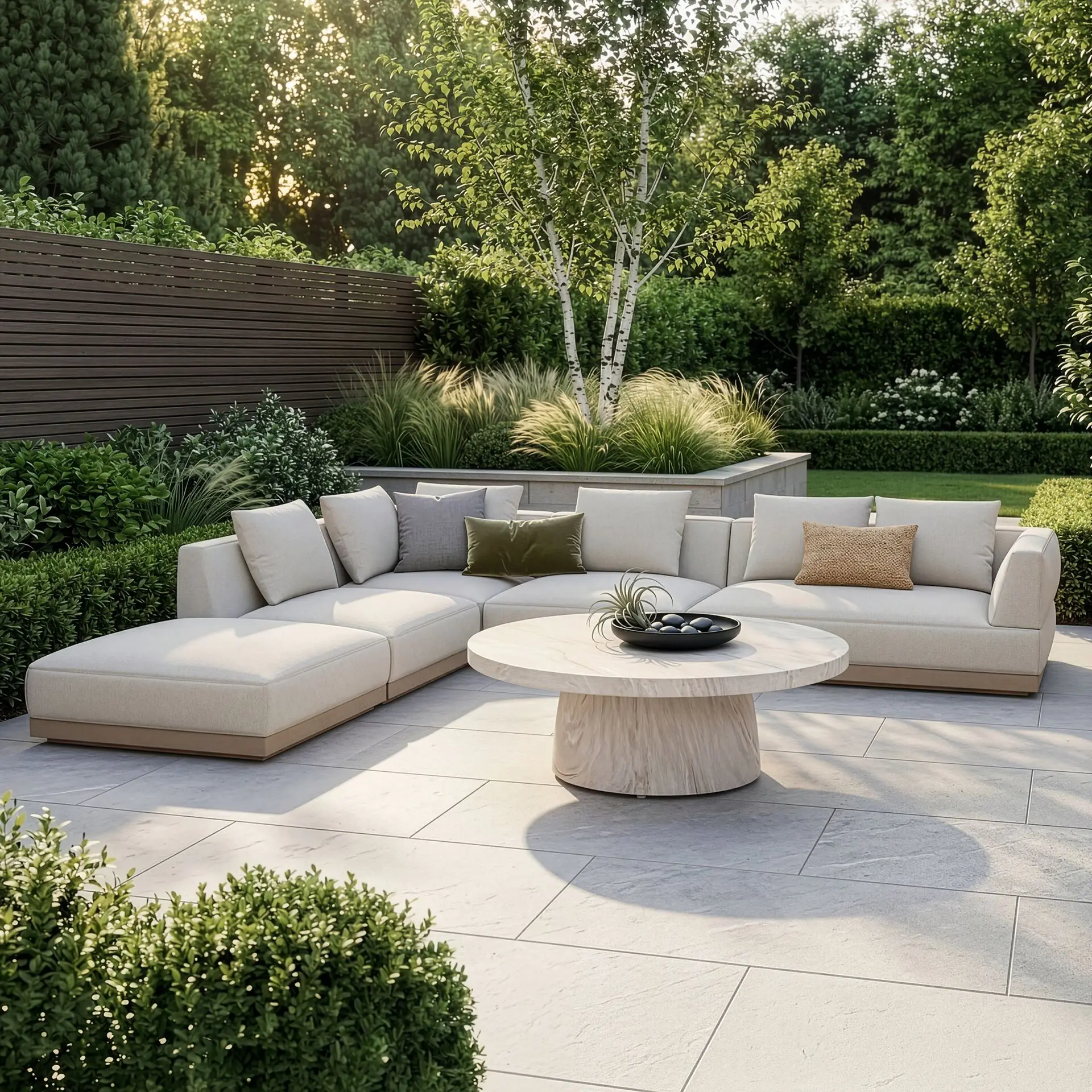 Fabric Lyon Left-Handed Large Corner Sofa Set with Round Table