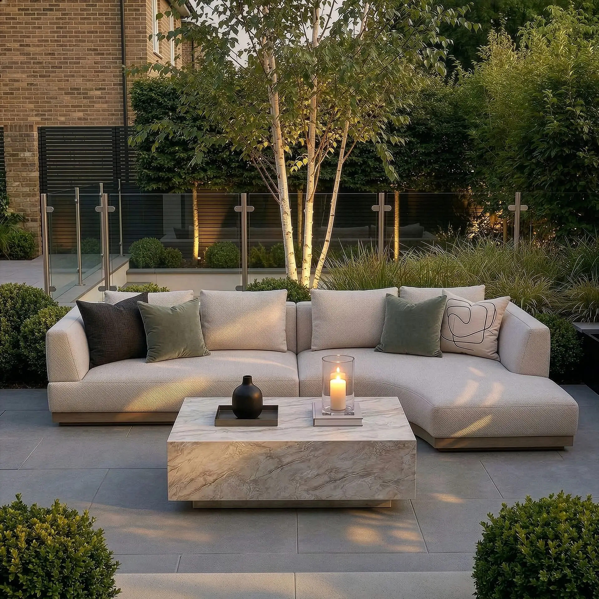 Fabric Lyon Small Corner Sofa Set