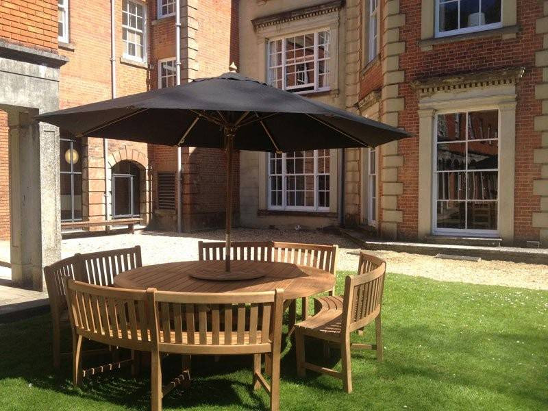 Chunky 2.1m Teak Table and Contour Benches | Certified